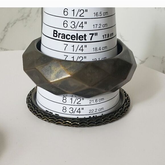 LOT OF 3 Metal Bronze Bangle Bracelets Unique Variety - Picture 6 of 7